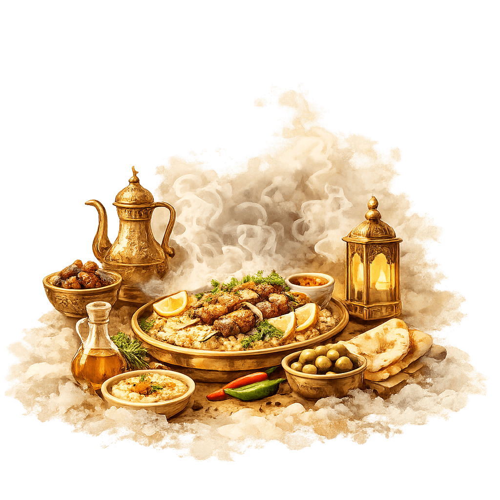 Halal food spread
